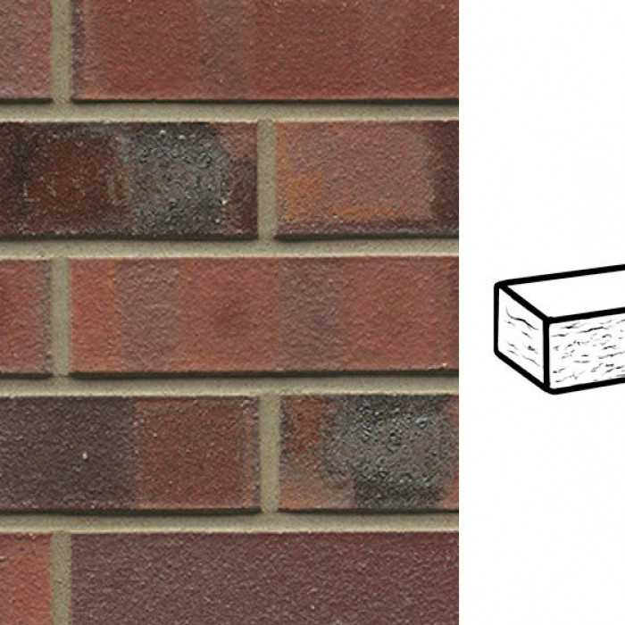 Кирпич клинкерный Muhr 04 KS Rotbraun-bunt Kohle Spezial рустик, 240х55х71 мм