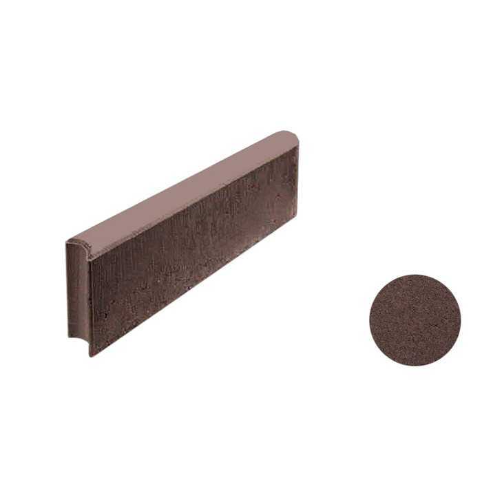 Тротуарный бордюр с шарнирным стыком ВЫБОР БРШ 50.20.8 полный прокрас, гладкий коричневый 500*200*80 мм